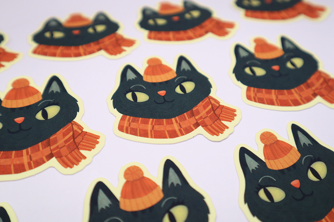 Cozy Cat Sticker