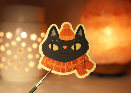 Cozy Cat Sticker